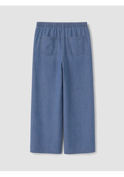 Lcwaıkıkı Classic İndigo Beli Lastikli Wideleg Kadın Jean Pantolon