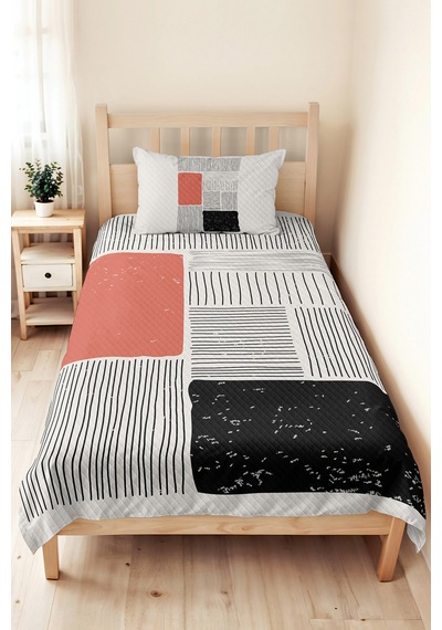 Pudra Geometrik Genç Odası Tek Kişilik Pike Takımı - Siyah Çizgili 160x220 Cm Kapitone Yatak Örtüsü Killi Kahve Solgunluğu Pudra Geometrik Genç Odası Tek Kişilik Pike Takımı - Siyah Çizgili 160x220 Cm Kapitone Yatak Örtüsü Killi Kahve Solgunluğu