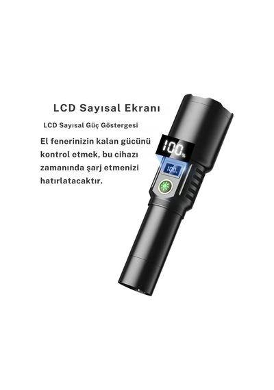 Or-508-tg Ledli Zomlu Uzun Menzil Kamp El Feneri Polis Feneri Siyah