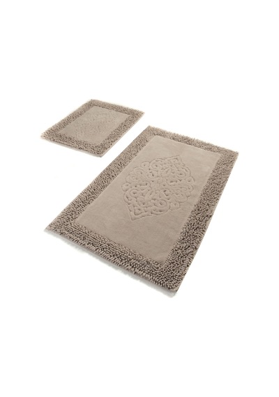 Chilai Home Pıante Cotton Bej 2 Lı Set Banyo Halısı, Paspas