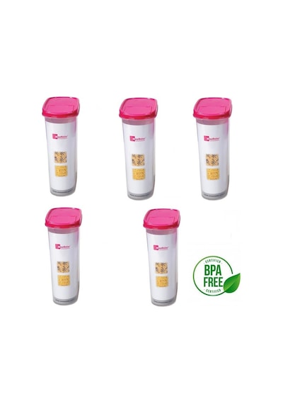 Moonstar Modüler Kapaklı Kuru Gida Saklama Kabı 24 L X 5Adet Mb