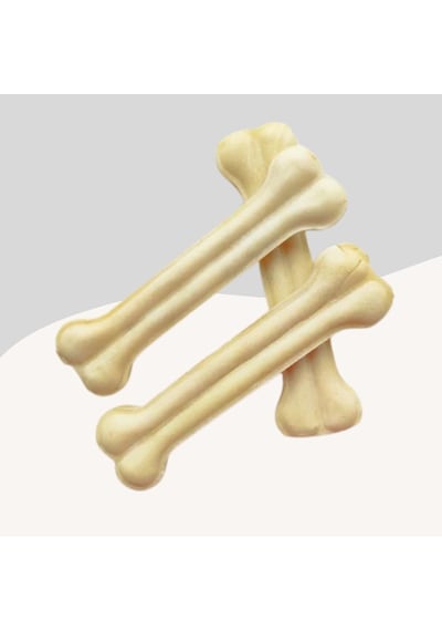 Vıp Yüksek Kalite 27-28cm Beyaz Press Çiğneme Kemiği 3lü Paket
