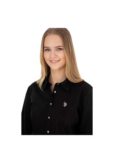 U.S. Polo Assn. Kadın Uzun Kollu Basic Gömlek 1840369 Siyah