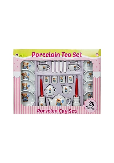 Mey İthalat Porselen Çay Seti çok renkli