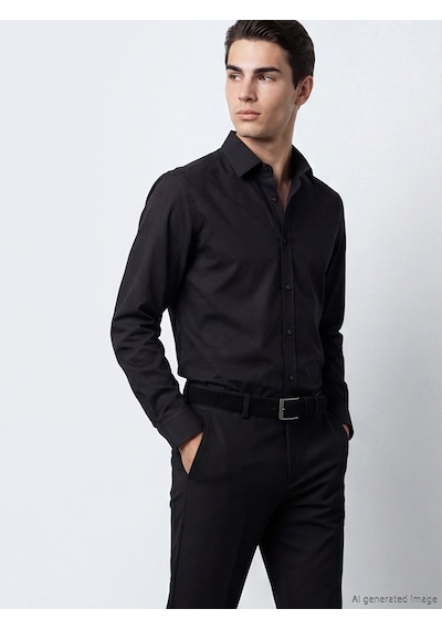 Lcw Busıness Siyah Slim Fit Erkek Gömlek