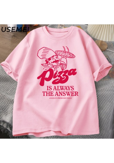 Flood Of Style Pizza Her Zaman Cevap Gıda Baskı T Shirt Kadın Erkek Komik Grafik T Shirt Pamuk Kısa Kollu Ya Pembe Flood Of Style Pizza Her Zaman Cevap Gıda Baskı T Shirt Kadın Erkek Komik Grafik T Shirt Pamuk Kısa Kollu Ya Pembe
