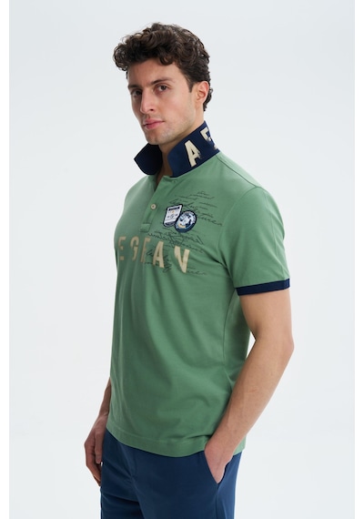 AR-MA Arma Erkek Regular Fit Likralı Pike Polo Yaka Tişört Y27374308601 Yeşil