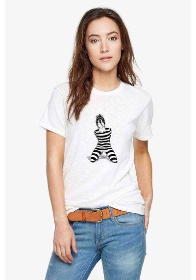 Anime One Punch Man Baskılı Beyaz Kadın Tshirt (534308366)