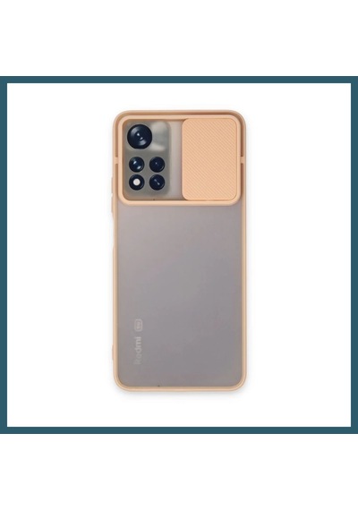 Bezos Redmi Note 11t Kılıf Palm Buzlu Kamera Sürgülü Silikon - Pembe Ob