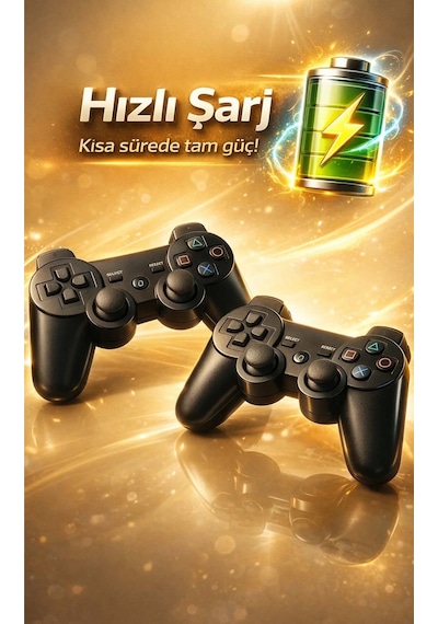Playstation 3 Dualshock 3 Kablosuz Oyun Kolu 2 Li Set Kablo li