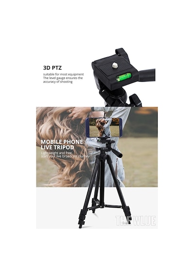 Bluetooth Kumandalı Selfie Tripod 102cm Tüm Telefonlar İle Uyumlu