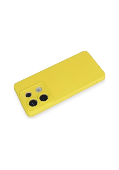 Newface - 449 - Xiaomi Redmi Note 13 Pro 5g Kılıf Nano İçi Kadife Silikon - Edntrend - - Sarı