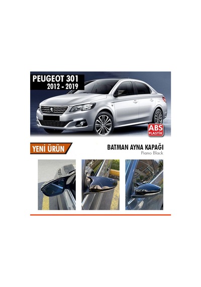 Peugeot 301 2012 Sonrası Batman Yarasa Ayna Kapağı (piano Black)