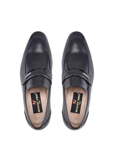 Siyah Klasik Loafer Kösele Ayakkabı -7003- Siyah