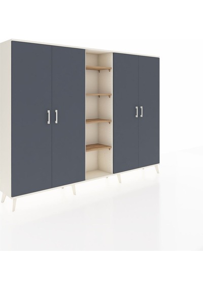 Arges Dolap 12 Raflı 4 Kapaklı 220x30x163 Aytaşı-antrasit/çam Antrasıt/atlas Çam - Aytası Arges Dolap 12 Raflı 4 Kapaklı 220x30x163 Aytaşı-antrasit/çam Antrasıt/atlas Çam - Aytası