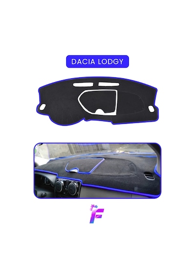 Dacıa Lodgy 2010-2017 Araca Özel Torpido Örtüsü Ön Göğüs Kılıfı Koruma Oto Aksesuar Ta77
