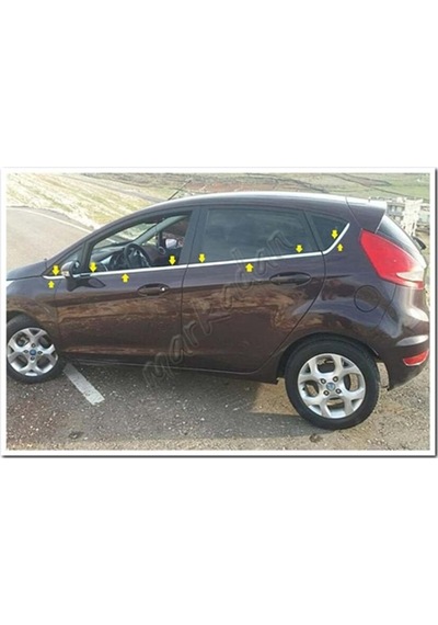 Woc Chrome Ford Fiesta Krom Cam Çıtası 2009-2017 8 Parça  Paslanma