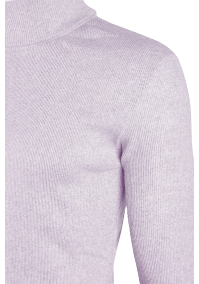 Erkek Lila Balıkçı Yaka Boğazlı Slim Fit Kazak Lila