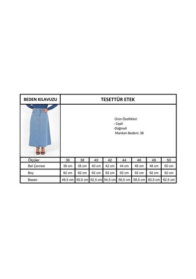 Vellichor Yüksek Bel A Kesim Denim Etek- Beyaz Çok Renkli