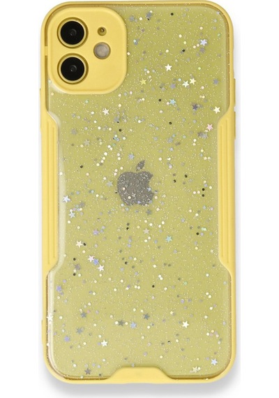 Nettech Apple Uyumlu  iPhone 11 Platin Simli Arka Koruma Kılıf