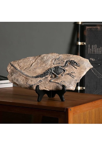 Vintage Dinozor Fosil Reçine Heykeli Retro Tarzda Minyatür Kapalı Alan Dekorasyonu Ve Koleksiyon Parçası Eşsiz Hediyelik Ve Hatıra Objeleri