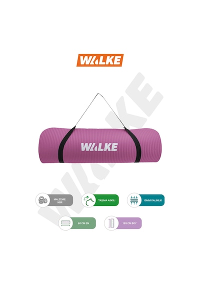 Walke Premium 10 mm Taşıma Askılı Pilates Minderi Yoga Matı