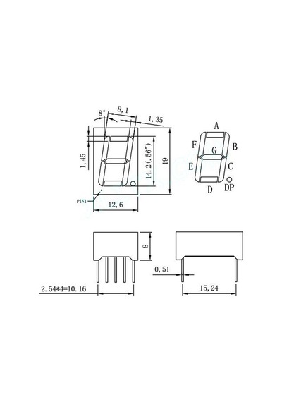 14Mm Ortak Katot Display Kırmızı 5611Ah