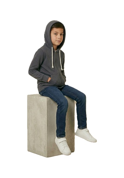 Mnk Baby & Kids Çocuk İkiiplik Mevsimlik Fermuarlı Kapüşonlu Sweatshirt Mnk0540 Füme