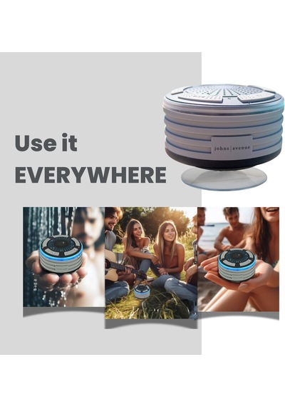 Marka Duş Hoparlörleri Bluetooth Kablosuz, Uyumlu Lüks Seyahat Kılıfı - En Yeni 5.0 Sürüm - Sertifikalı Su Geç