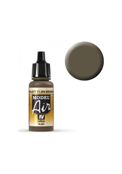 17 Ml. Brown Violet Rlm811 Model Air Serisi Maket Boyası, Vallejo 71264 Standart