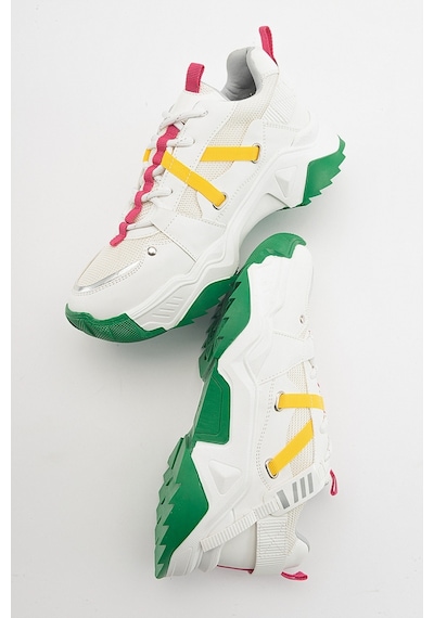 Luvishoes Leona Beyaz Fuşya Kadın Spor Sneakers Beyaz - Fuşya