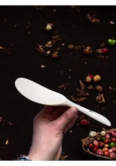 Sert Uçlu Isıya Dayanıklı Silikon Kaşık Seti, 28 Cm-22 Cm-20 Cm, Krem