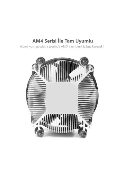 DARK AMD Ryzen AM4 AM5 Soket PWM İşlemci Fanı - CPU Soğutucu