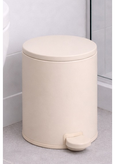Primanova Cigo Compact 3 Lt Banyo Mutfak Ofis Çelik Çöp Kovası - Mat Bej
