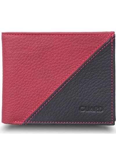 Guard Mat Kırmızı - Siyah Yatay Deri Cüzdan - Grd2403xw22273 Diğer Çok Renkli