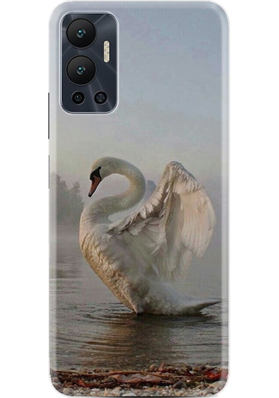 Infinix Hot 12 Kılıf Resimli Desenli Baskılı Silikon Swan 1343
