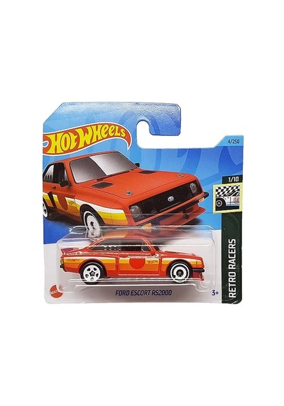 Hot Wheels - Ford Rs2000 - Retro Racers 1/10 - Hkj77 - Short Card - Kırmızı - Mattel 2023