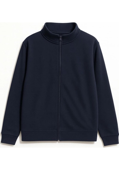 Markapia Erkek Dik Yaka Fermuarlı İçi Polarlı Sweatshirt Lacivert