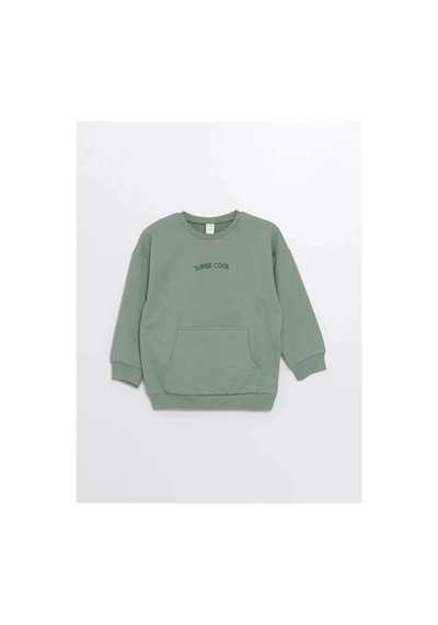 LC Waikiki Lcw Kids Yeşil Bisiklet Yaka Erkek Çocuk Sweatshirt Ve Eşofman Alt 2'li