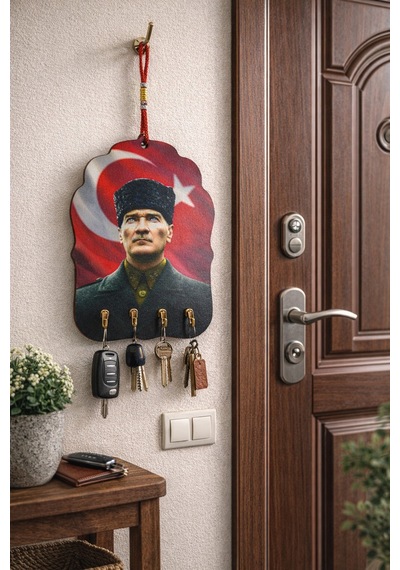 Ahşap Anahtarlık Ve Duvar Süsü Atatürk Temalı 17 X 23 13926603