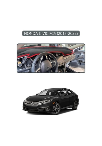 Honda Cıvıc Fc5 2015-2022torpido Koruma Halısı Gri Kenar