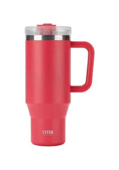 Tyeso Qq Termos Sızdırmaz Pipetli Çift Duvarlı Vakumlu 1200ml Kırmızı
