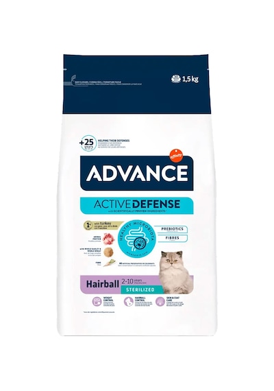 Advance Hairball Sterilised Hindi Etli Kısırlaştırılmış Yetişkin Kedi Maması 1500 G