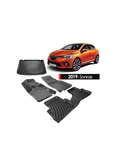 Renault Clio 5 Paspas Bagaj Havuzu 3D Rizline Havuzlu Set 2019-