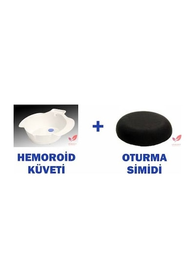 Oturma Hemoroid Minderi Simidi + Hemoroit Basur Küveti Banyosu
