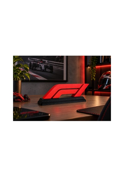 F1 Logo Dekoratif Masaüstü Biblo 25 Cm Formula 1 Temalı 3d Baskı Dekor