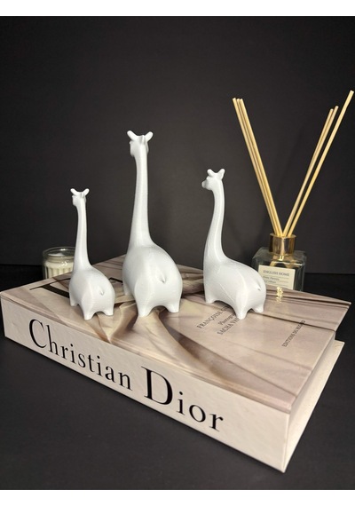 3 Lü Minimalist Zürafa Biblo Seti Zerafetin Minimalist Sembolü Dekoratif Modern Tasarım