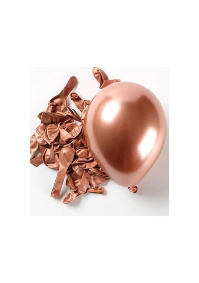 Balon Krom Balon Aynalı Helyum Rosegold 10 Adet Çok Renkli