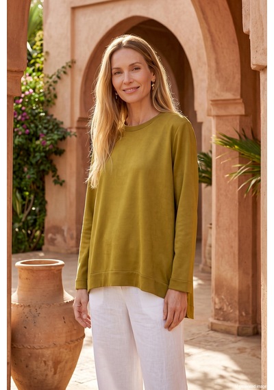 Nuss Basic Triko Rayon Tunik 902 Zeytin Yeşili