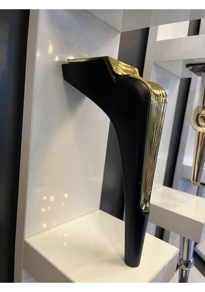 Legend Sert Plastik Ayak 15cm Siyah Altın Kanepe Koltuk Ayağı Modern Tv Ünite Mobilya Dolap Gold